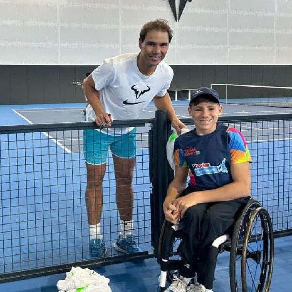Maxi Taucher trifft Rafael Nadal