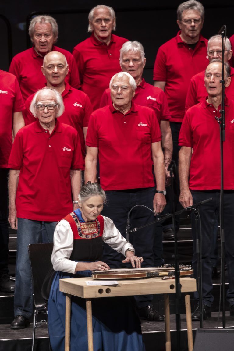 Zitherspielerin Luzia Richter spielte während des zweistündigen Konzerts auf.