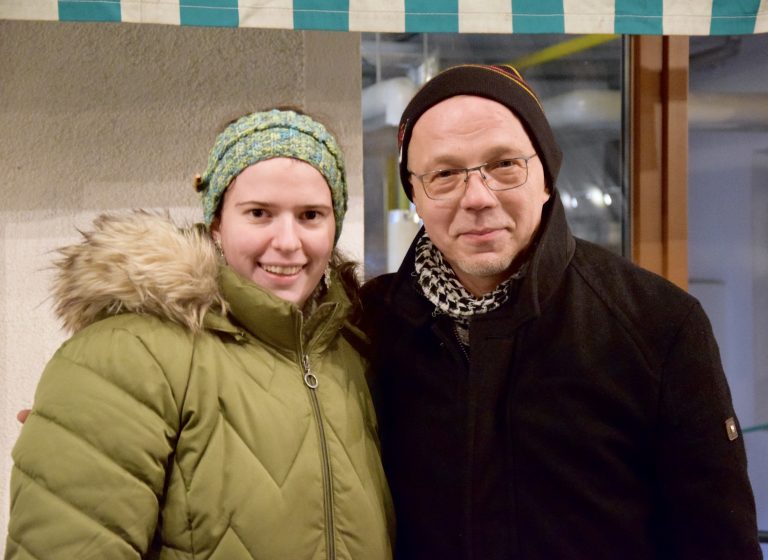 Maria Bolter (Freundeskreis des Franziskanerklosters Bludenz) und Pater Guido Kobiec.<br><br>