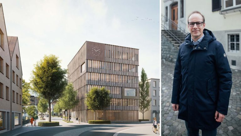 Das neue Rathaus macht den größten Teil der städtischen Investitionen in Hohenems 2024 aus. <span class="copyright">Canva</span>