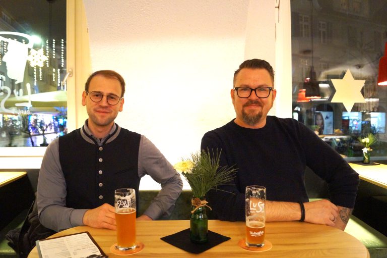 Hubert Kinz (Goldener Hirschen) und Martin Lang (Mohrenbrauerei).