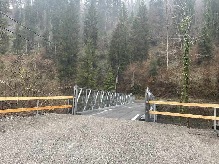 Die neue Brücke wurde vergangene Woche aufgebaut.