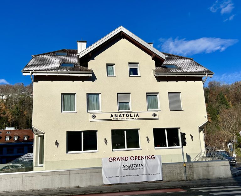 Vorarlberg bekommt einen Hauch der Türkei: Neues Restaurant 'Anatolia' eröffnet am Samstag, 9. Dezember.