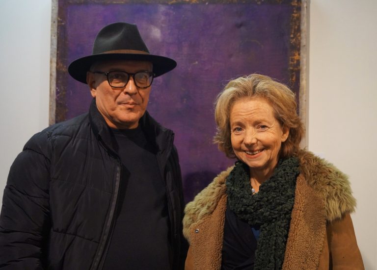Künstler Günter Schedler und Ursula Hillbrand (Petrus).