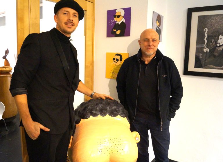 Künstler Günther Gerger und Roman Längle.