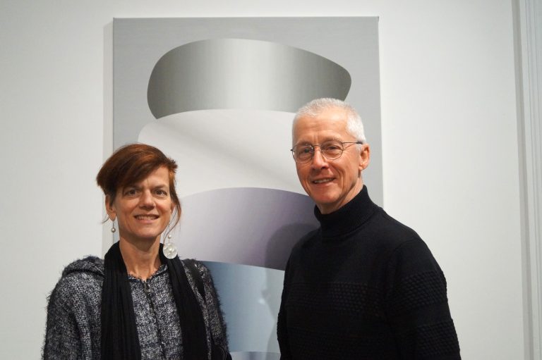 Künstlerin Uta Belina Waeger und Galerist Erhard Witzel.