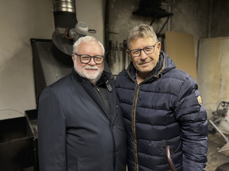 Künstlerkollegen Bernhard Fritz und Richard Blaas.