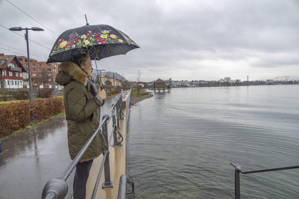 Pegelstand des Bodensees so hoch wie noch nie um diese Zeit