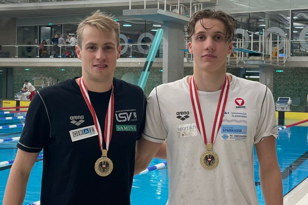Vergoldete Auftritte im Schwimmbecken