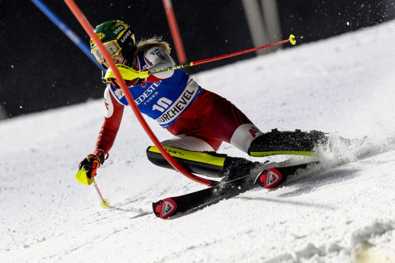 Im ersten Durchgang noch die Jägerin von Shiffrin und Vlhova kostete ein Fehler Katharina Liensberger (Bild) eine Spitzenplatzierung.gepa
