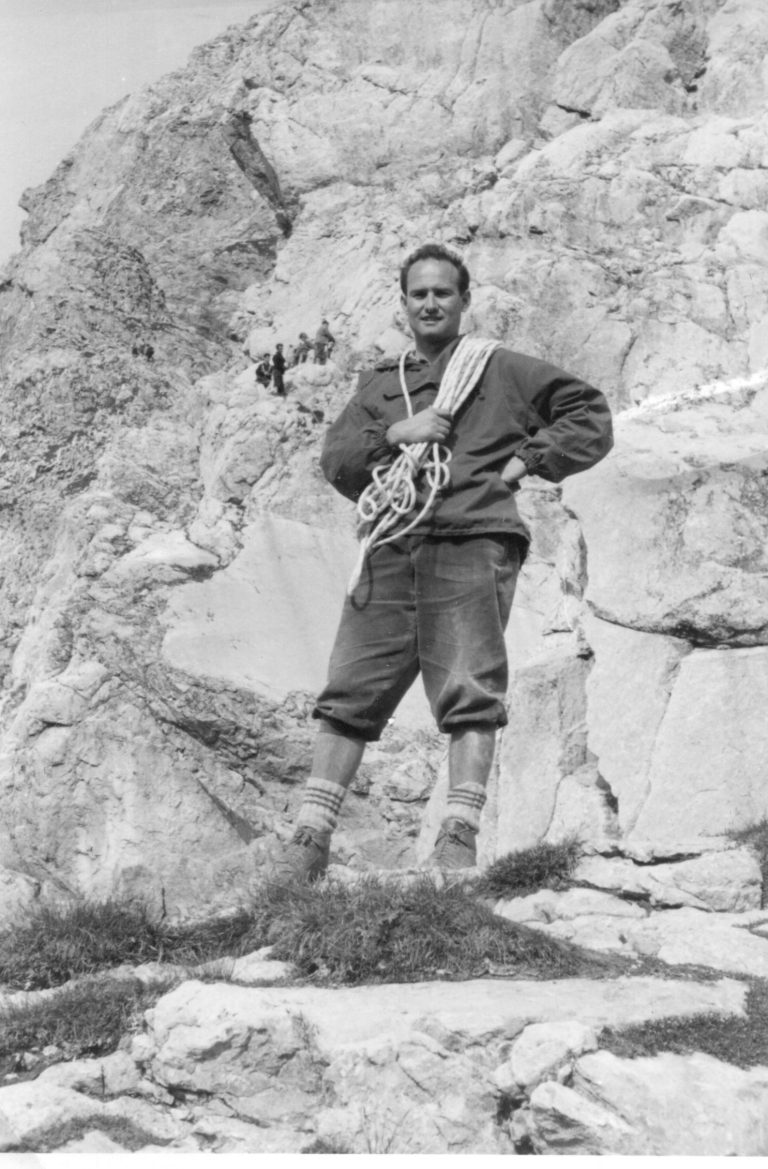Zimba immer wieder – Walter vor dem Zimba-Einstieg.
