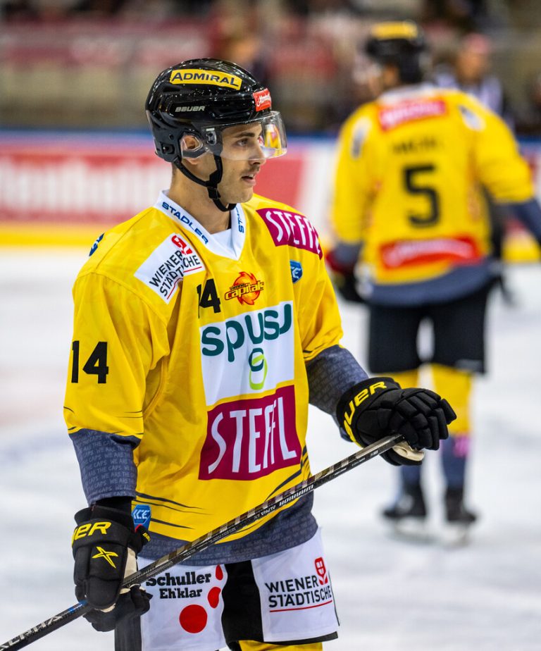 Kilian Zündel fühlt sich im Trikot der Vienna Capitals wohl.Gepa