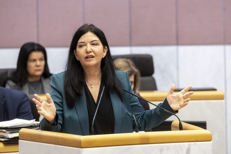 Manuela Auer lobt den Lohnabschluss des Landes und kritisiert das Tempo beim Bodenfonds. <span class="copyright">VN/Paulitsch</span>