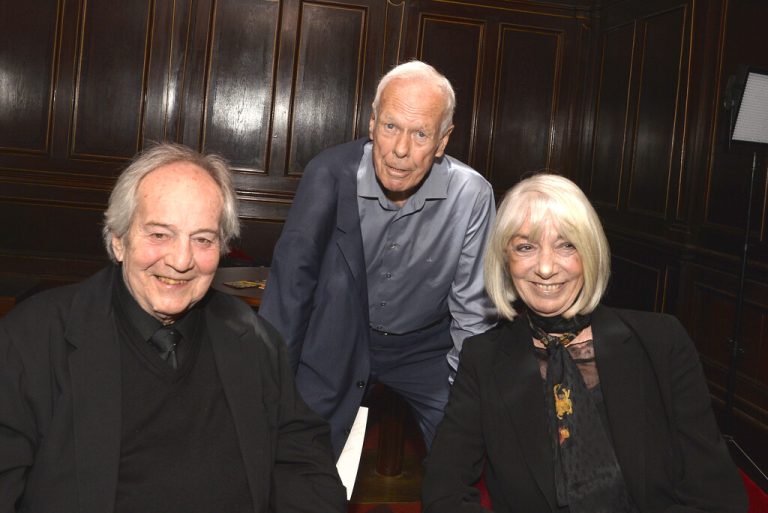 Wolfgang Glück mit den Schauspielern Otto Schenk und Erika Pluhar im Jahr 2017.   HERBERT PFARRHOFER
