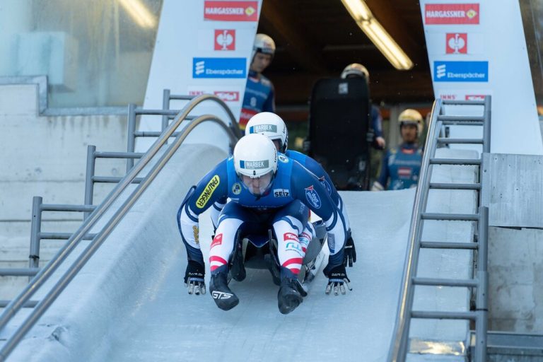 Yannick Müller (vorne) mit Armin Frauscher.