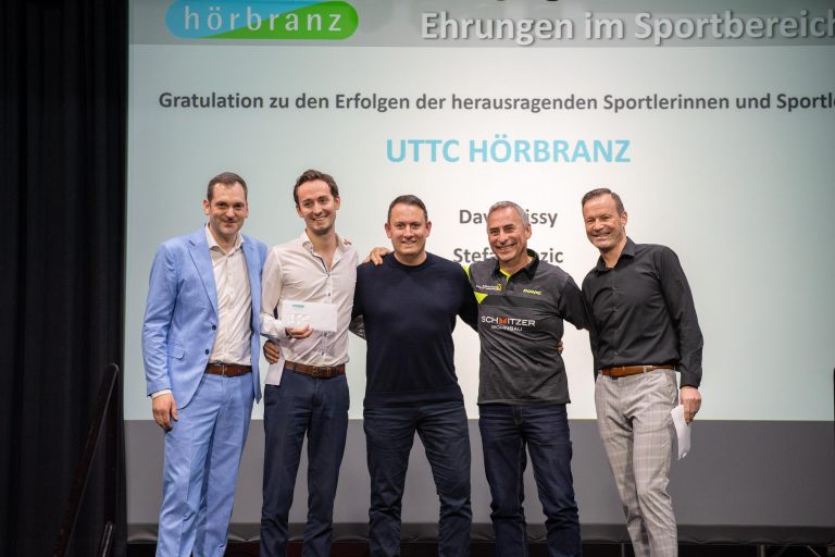 Ehrung für die Mitglieder des UTTC Hörbranz.