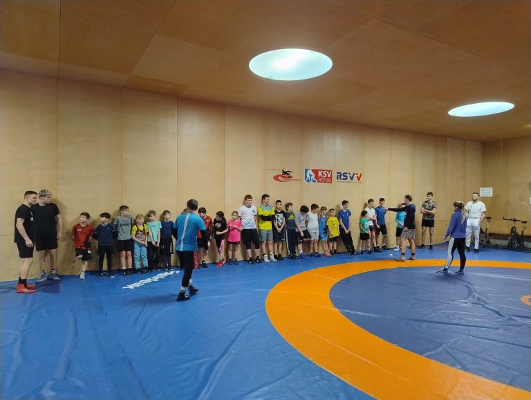 Trainingslager in der Ringerhalle Götzis mit dem ASV Schorndorf aus Baden Württemberg.