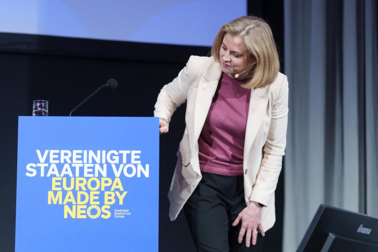 Beate Meinl-Reisinger und die Vision der Neos: Die Vereinigten Staaten von Europa.<span class="copyright"> VN/Stiplovsek</span>