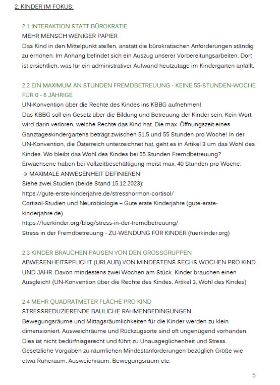 Positionspapier: Elementarpädagoginnen kämpfen für bessere Bedingungen in der Kinderbetreuung