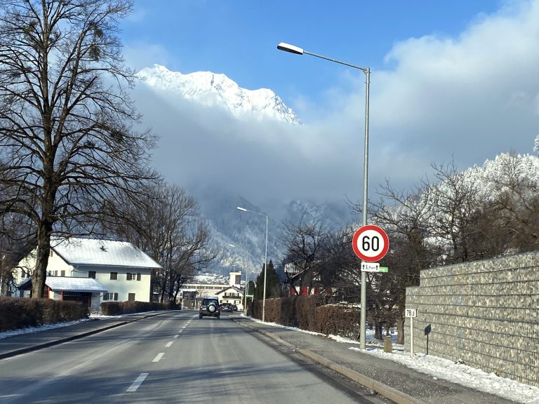 In Gantschier und Schruns soll die Geschwindigkeit von jetzt 60 km/h auf 50 km/h herabgesenkt werden. VN/JUN