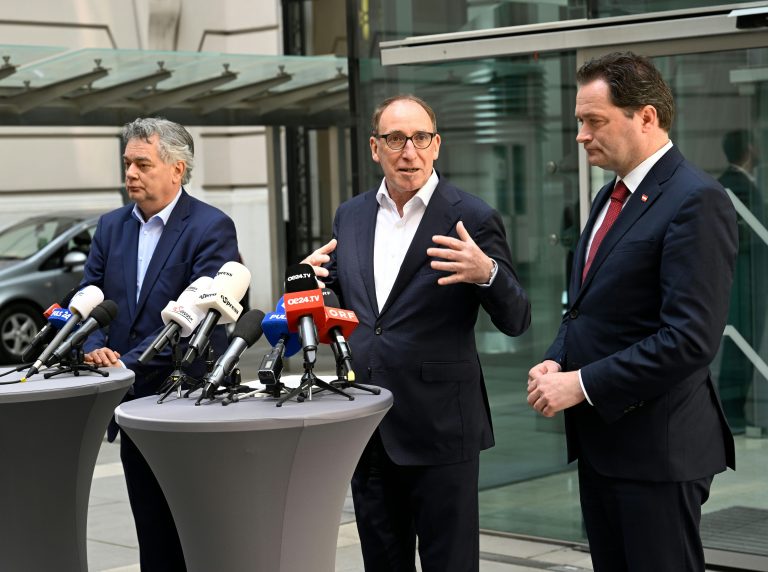 Tierschutzminister ist Johannes Rauch (M.), Landwirtschaftsminister ist Norbert Totschnig (r.) und zu sehen auf diesem Archivbild ist auch Vizekanzler Werner Kogler (l.). <span class="copyright">APA/Helmut Fohringer</span>