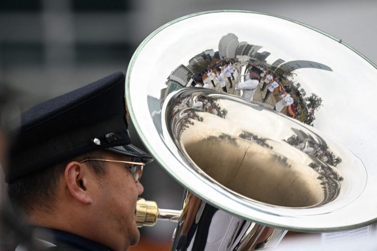 Eine handelsübliche Tuba wiegt zwischen sieben und zwölf Kilogramm. <span class="copyright"> Peter PARKS / AFP</span>