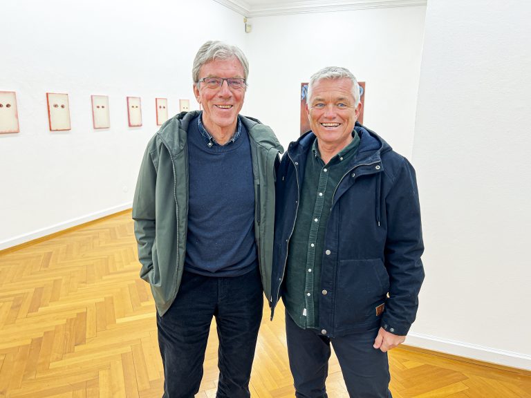 Albert Lingg und Norbert Kaufmann beim Rundgang.