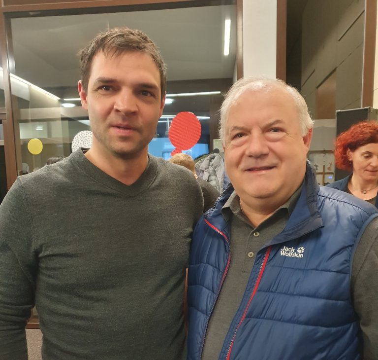 Der Höchster Bürgermeister Stefan Übelhör und Gemeindevorstand Reinhard Blum (Fußach).