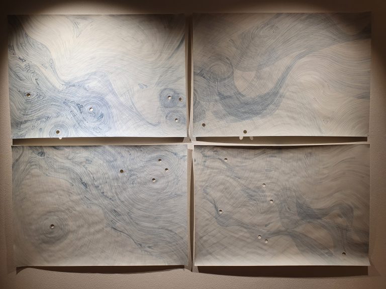 Birgit Pleschbergers vierteilige Arbeit „Watershots“. <span class="copyright">Thomas Schiretz</span>