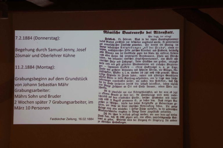 Die Zuhörer erfuhren spannende Details zu den römischen Bautenresten bei Altenstadt.