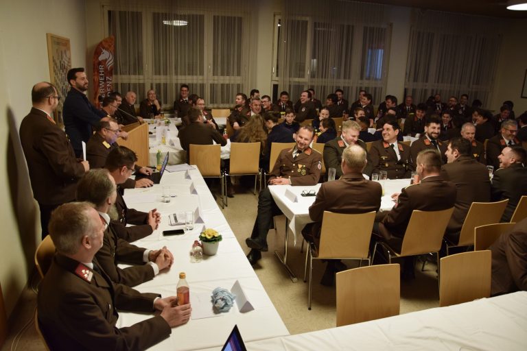 Jahreshauptversammlung der Feuerwehr Bludenz.
