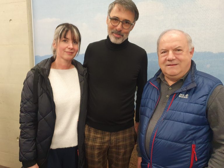 Angelika Ghesla (Zukunft Fußach) mit Gatte Andreas und Gemeindevorstand Reinhard Blum (v. l.).