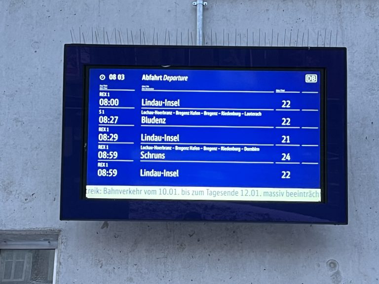 Die meisten Züge hatten in Lindau am Mittwoch Vorarlberg-Bezug.<span class="copyright"> VN/Plesch</span>