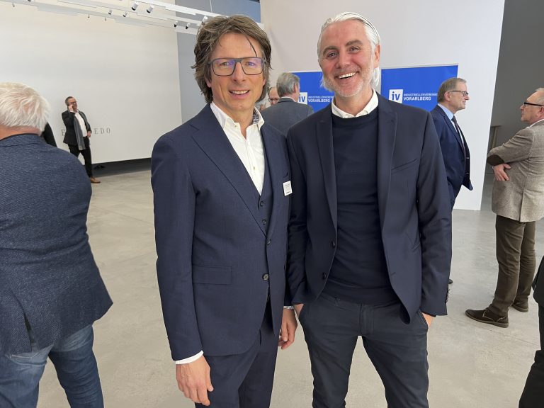 Nicholas Zumtobel und Stefan Hagen fanden Gefallen am Small Talk.