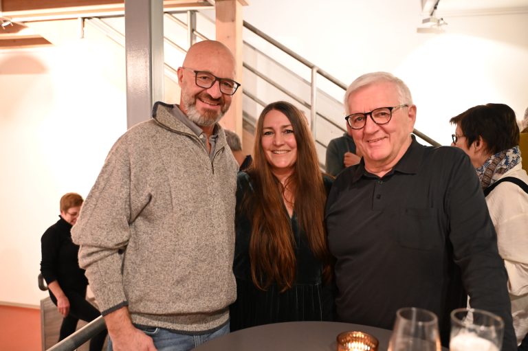 Christoph und Maria Nussbaumer mit Franz Abbrederis (slow food).