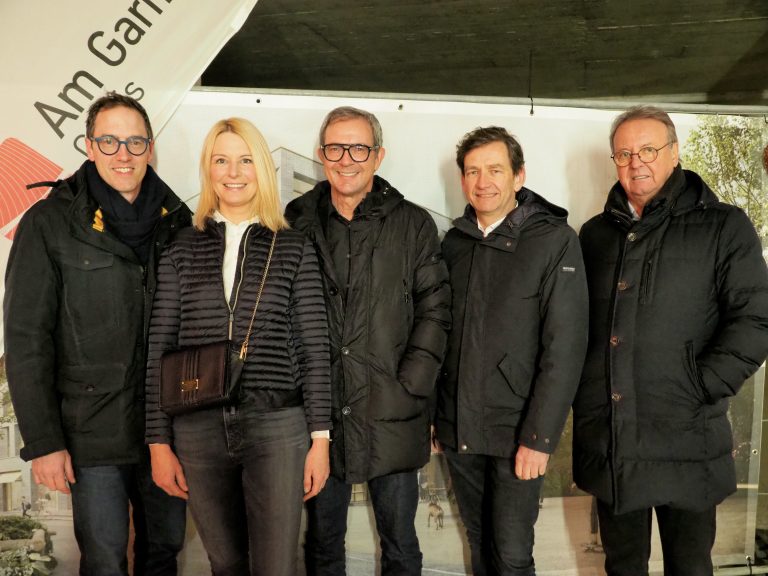Das Prisma-Team mit Geschäftsführer Nikolaus Ess, Prokuristin Melanie Fleisch, Vorstand Bernhard Ölz, Projektleiter Wolfgang Rüf und Hermann Metzler (ZM3). SIE