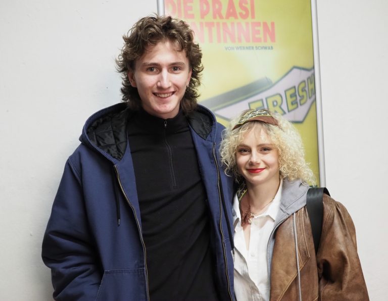 Schauspielkollegen Ennio Achleitner und Greta Danko.