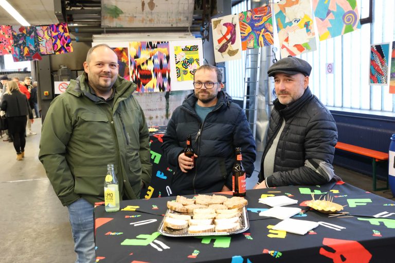 Mathias Natter, Tobias Erne und Alexander Gaspar von der Feuerwehr Zwischenwasser.