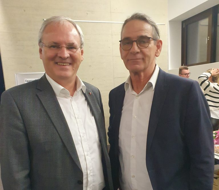 Landtagspräsident Harald Sonderegger und Bürgermeister Peter Böhler.