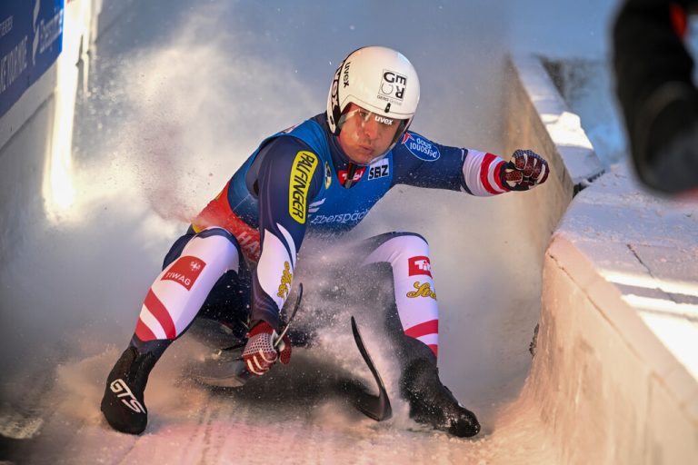 Den Heimvorteil voll ausgennützt hat Jonas Müller. Der Bludenzer sorgte in der Bahn von Innsbruck-Igls für die Höhepunkte der Rodel-Europameisterschaft. gepa
