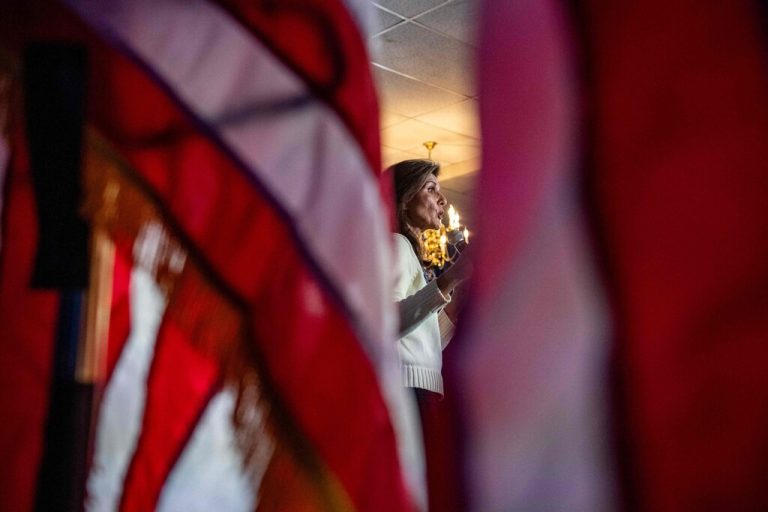 Die republikanische Präsidentschaftskandidatin Nikki Haley spricht bei einem Wahlkampfevent in New Hampshire in den USA. AFP
