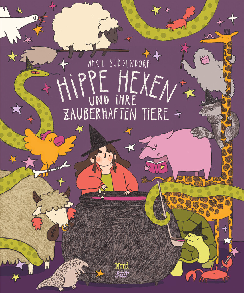 Moderne Hexen und rosa Schweine