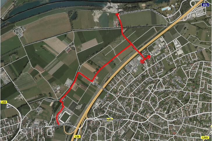 Eine Luftaufnahme zeigt die gesamte Region des Naherholungsgebiets, das von der geplanten Straße betroffen wäre.