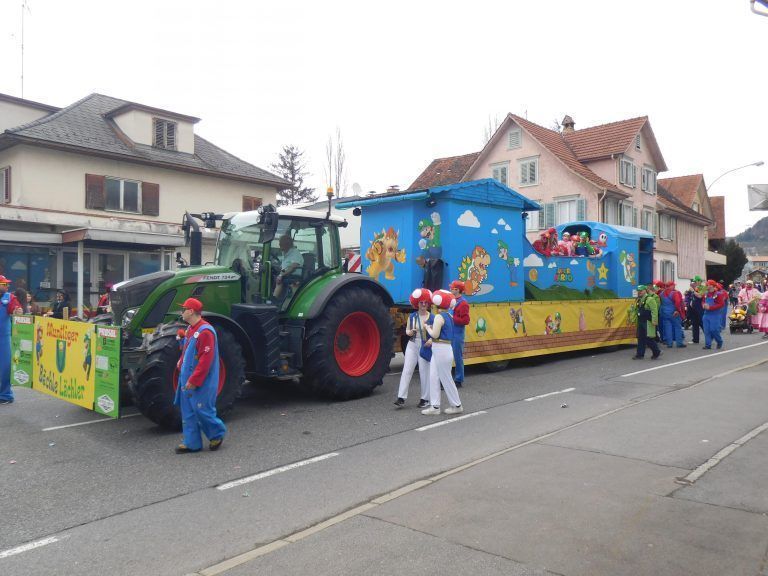 Super Mario und sein Team waren ebenfalls mit dabei.