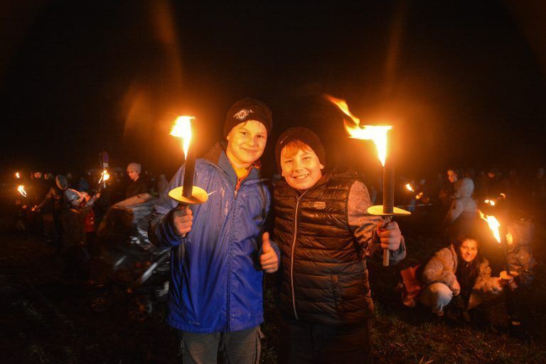 Jonas und Paul freuten sich beim Funken zu sein.