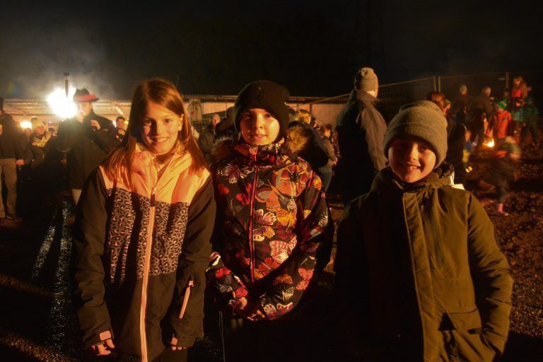 Tabea Bertsch, Rosalie Keck und Emanuel Rhomberg freuten sich auf das Funkenfest.