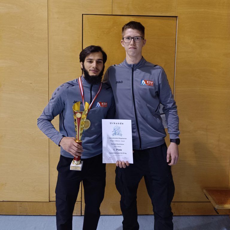 1. Internationales Freistilturnier in Wels - Hamzat Asuchanov bei seinem Turniersieg