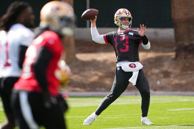 Brock Purdy #13 während der Trainingswoche in Las Vegas. <span class="copyright">ap</span>