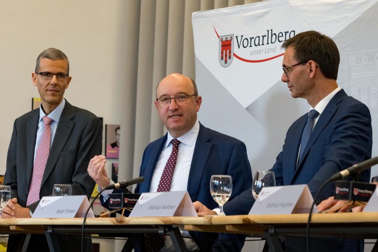 Rektor Manuel Ammann, Regierungsrat Beat Tinner, LH Markus Wallner. <span class="copyright">vn/Stiplovsek</span>