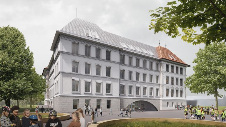 Die Volksschule Mitte wird für 22 Millionen Euro erweitert. <span class="copyright">Stadt Bludenz</span>